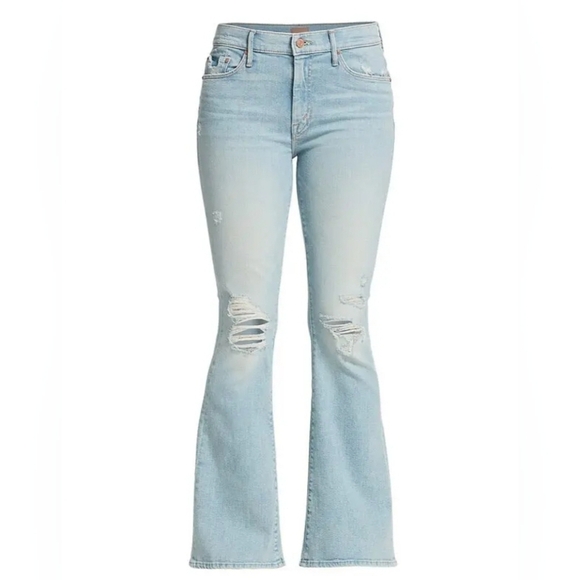 MOTHER, The Weekender Distressed‎ Flared Jeans, Color: Free Hugs, Size 32 - Picture 1 of 16